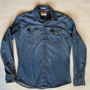 Wrangler Blue Denim Shirt